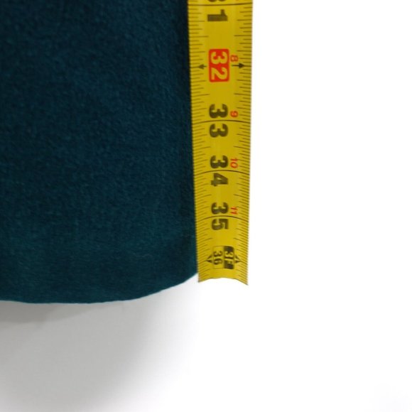 VINTAGE LL Bean Coat Women 12 Wool Green Toggle Plaid Lining Jacket LARGE USA - Picture 7 of 14